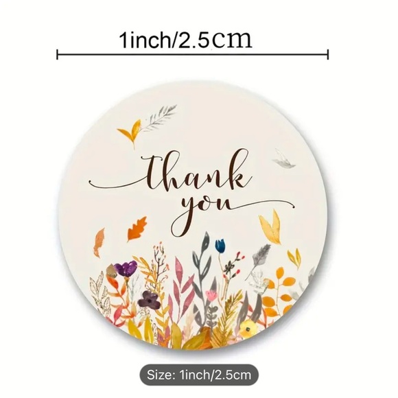 Stickers Other - Field Wildflower Cream Thank You Stickers